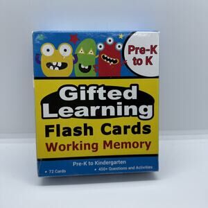 Gifted Learning Flash Cards Working Memory for Pre-K – Kindergarten 72 Cards